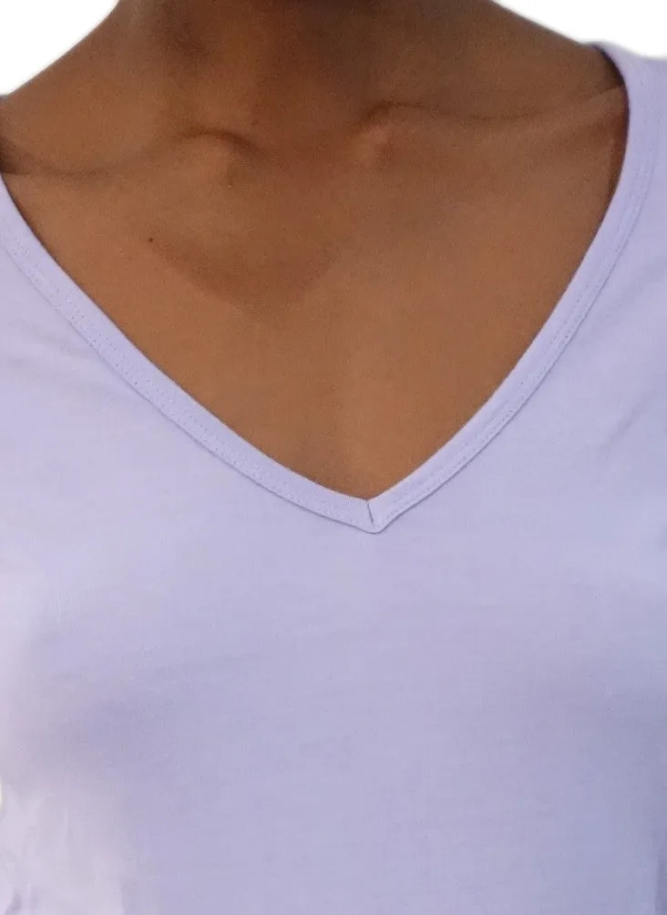 100% Bamboo Women's Short Sleeve V-Neck (SALE)