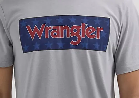 112353906- Wrangler Men's Graphic Logo Tee- Gray