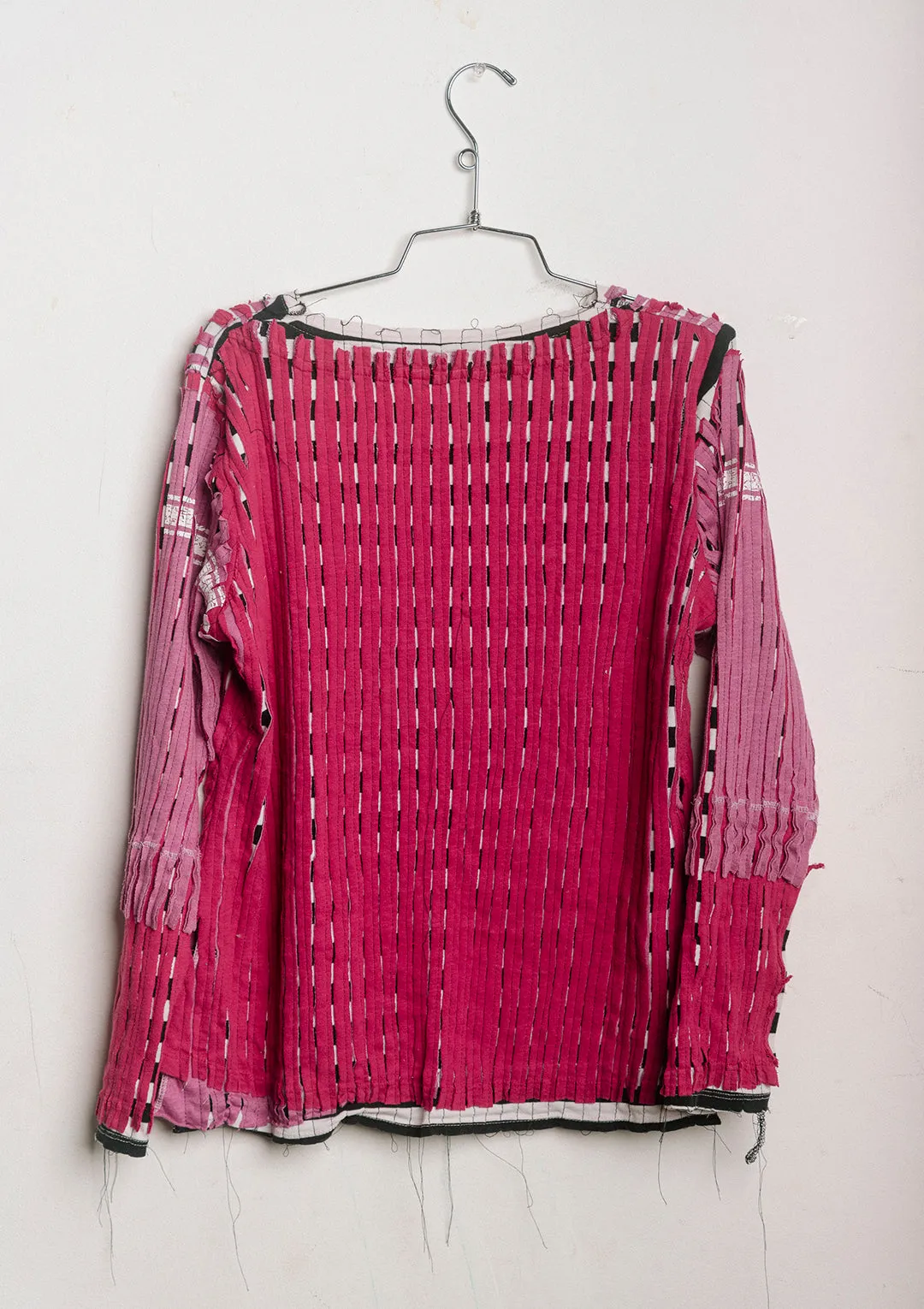 3T Long Sleeve Tee (Stripe, Pink, and Hot Pink Floral)