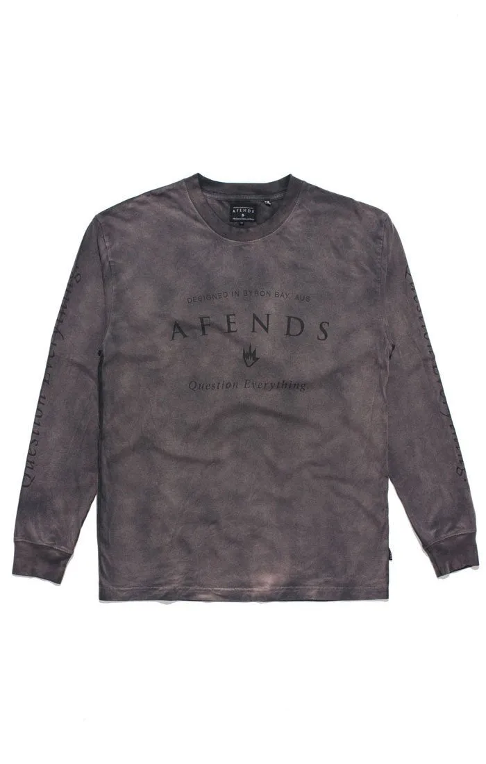 Afends Mens Long Question - Long Sleeve Logo Tee