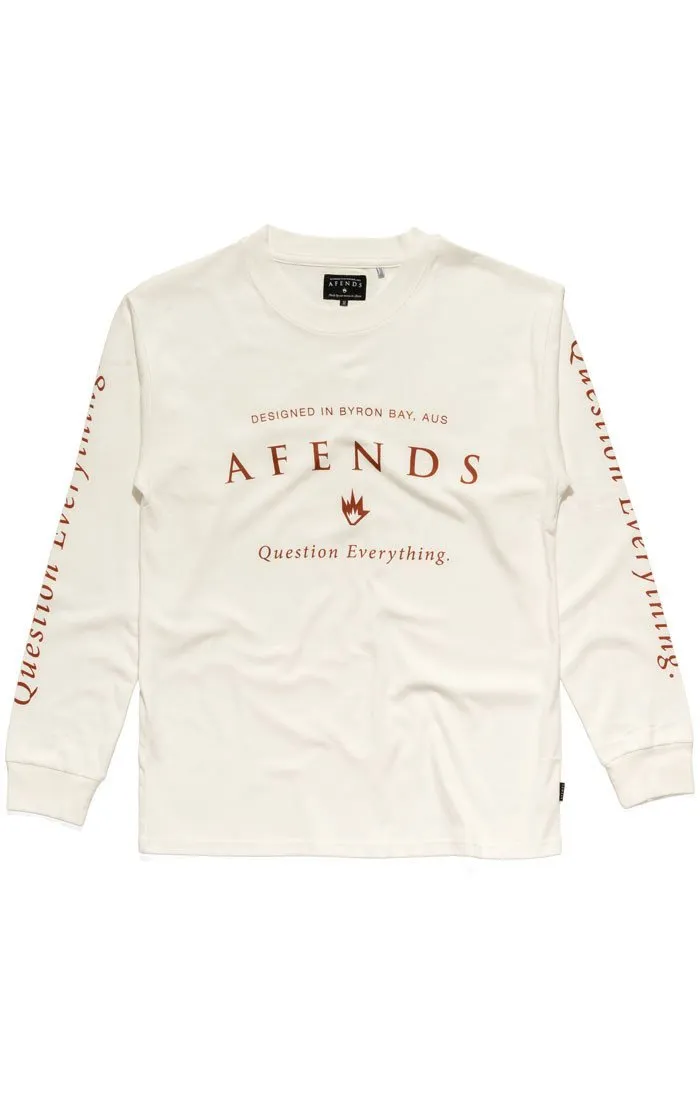 Afends Mens Long Question - Long Sleeve Logo Tee
