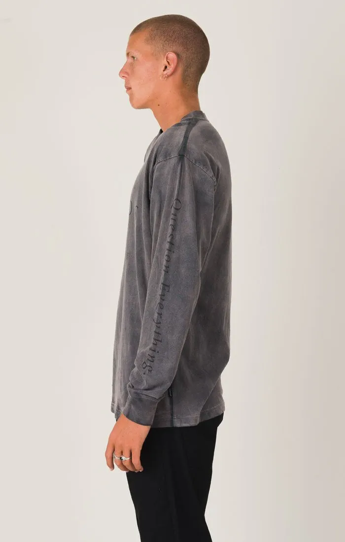 Afends Mens Long Question - Long Sleeve Logo Tee