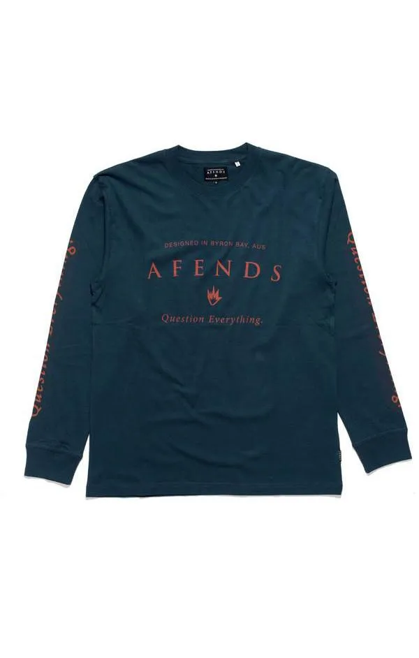 Afends Mens Long Question - Long Sleeve Logo Tee