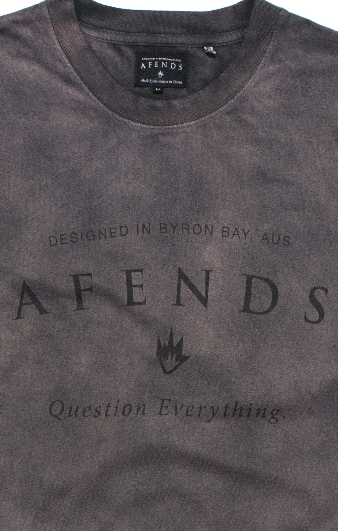 Afends Mens Long Question - Long Sleeve Logo Tee