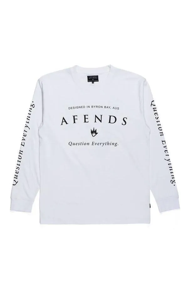 Afends Mens Long Question - Long Sleeve Logo Tee