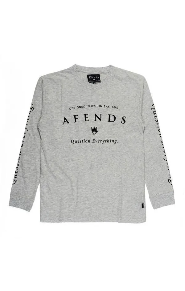 Afends Mens Long Question - Long Sleeve Logo Tee