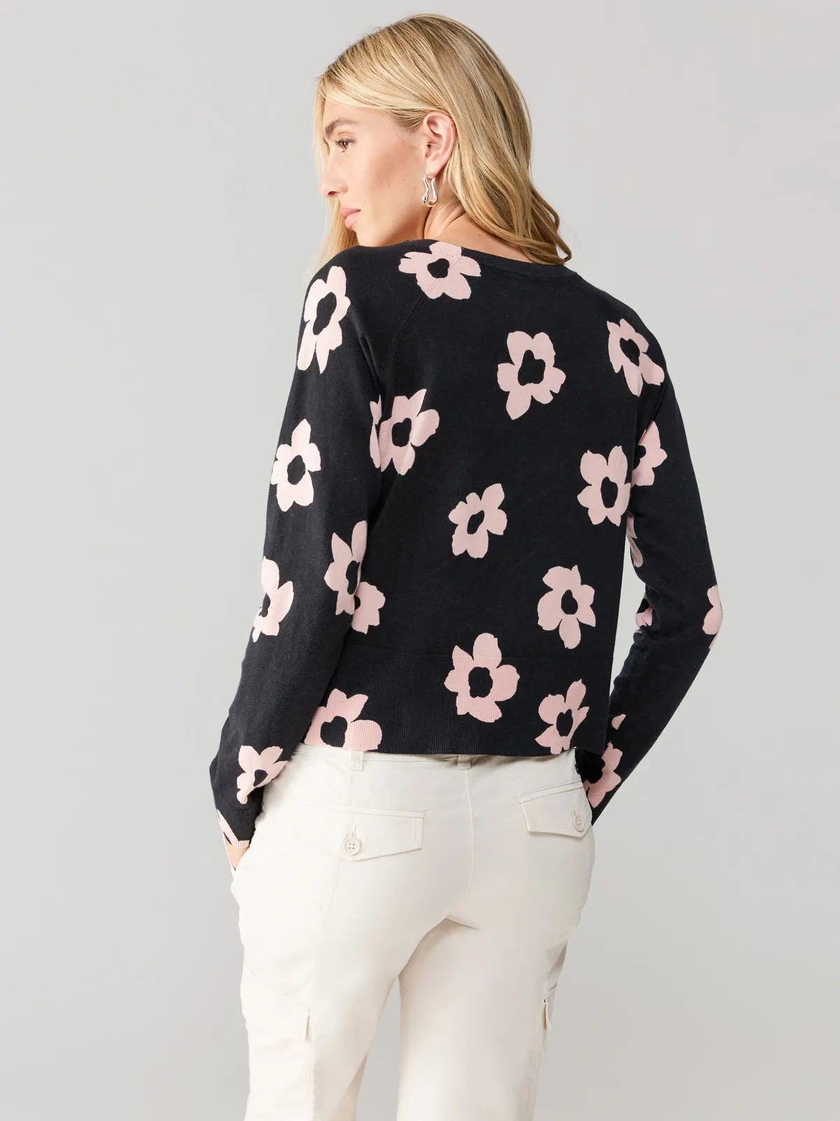 All Day Long Sweater Rose Smoke Flower Pop