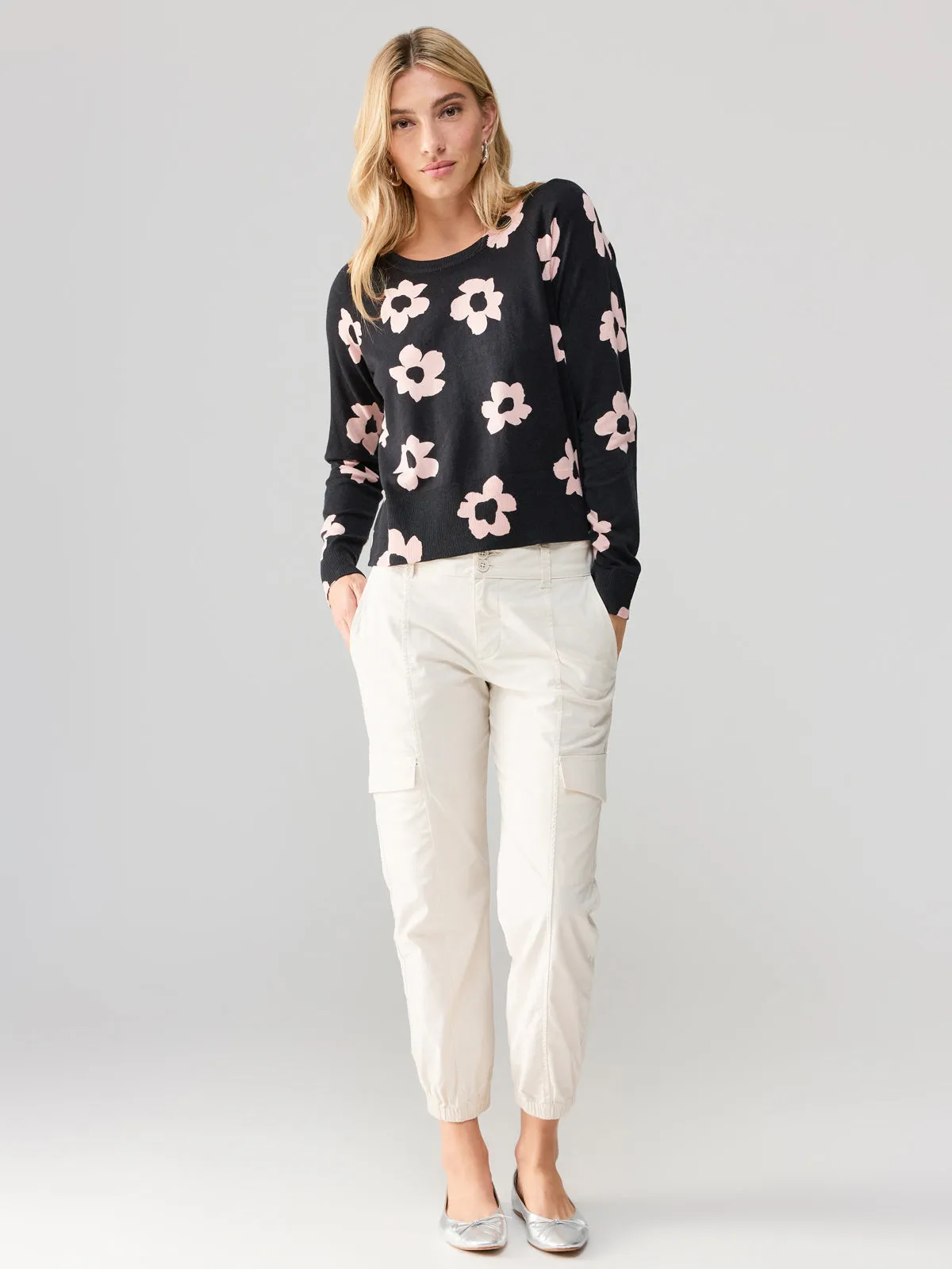 All Day Long Sweater Rose Smoke Flower Pop