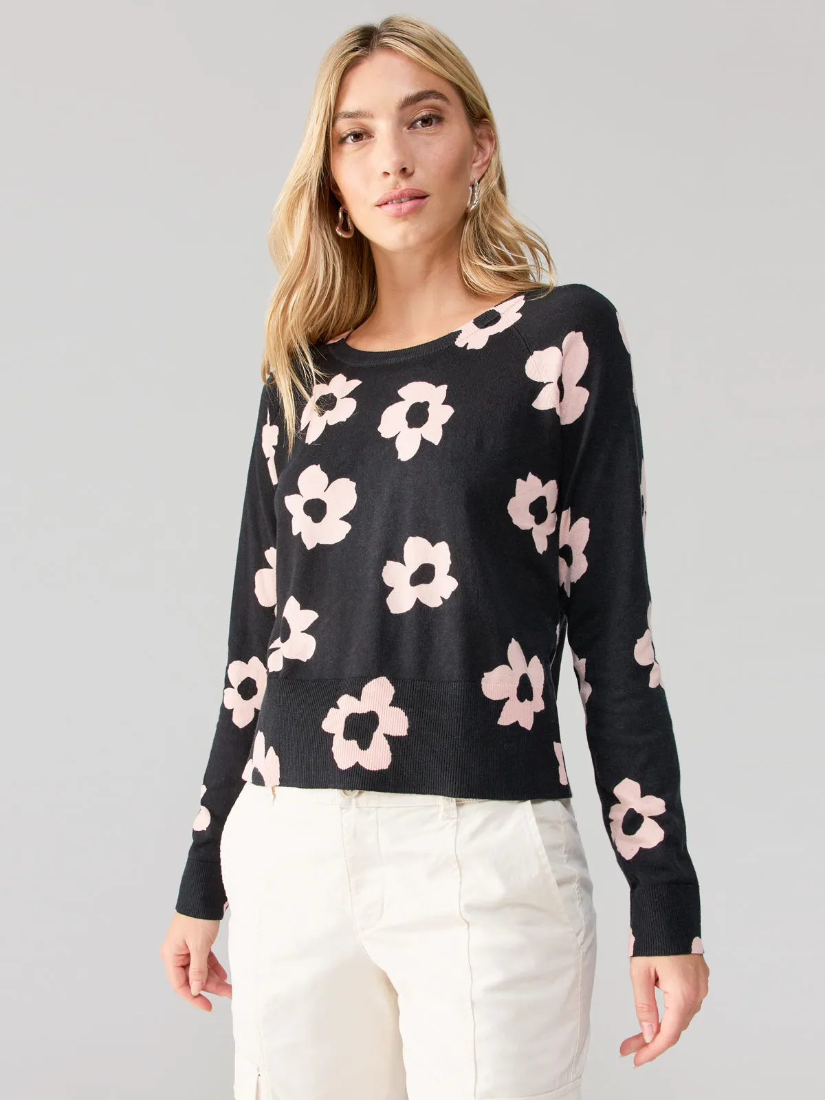 All Day Long Sweater Rose Smoke Flower Pop