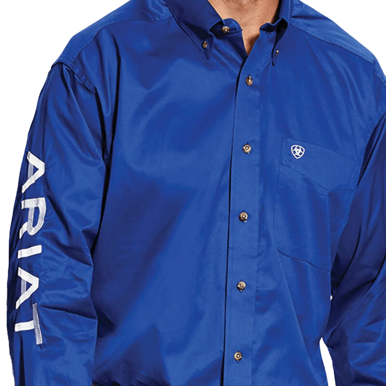 Ariat Marine Team Logo Twill Long Sleeve Shirt