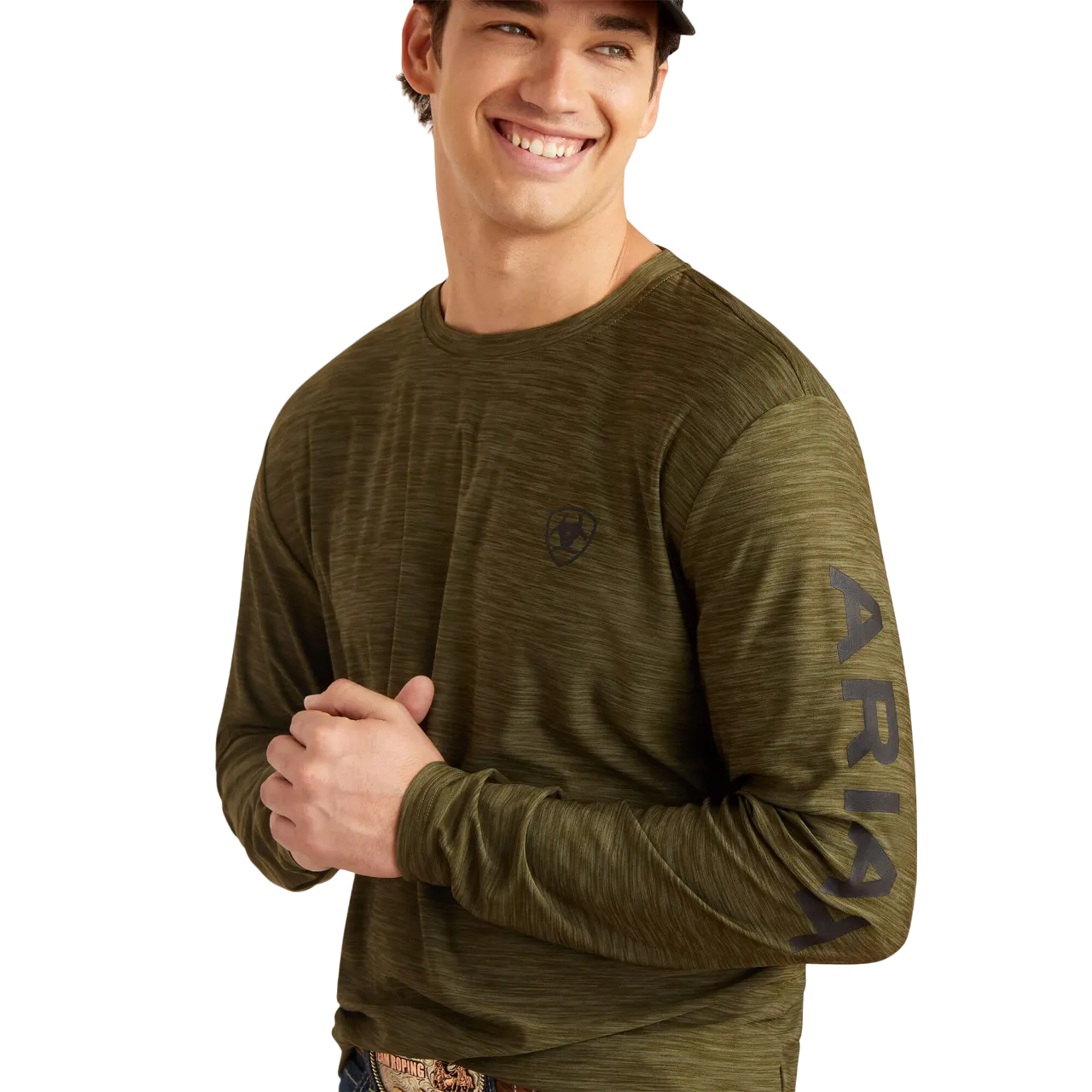 Ariat Men's Charger Logo Brine Olive T-Shirt