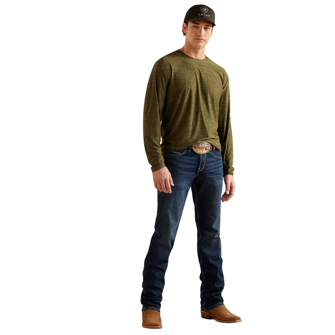 Ariat Men's Charger Logo Brine Olive T-Shirt