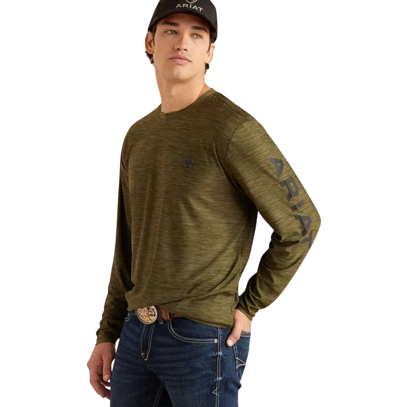 Ariat Men's Charger Logo Brine Olive T-Shirt