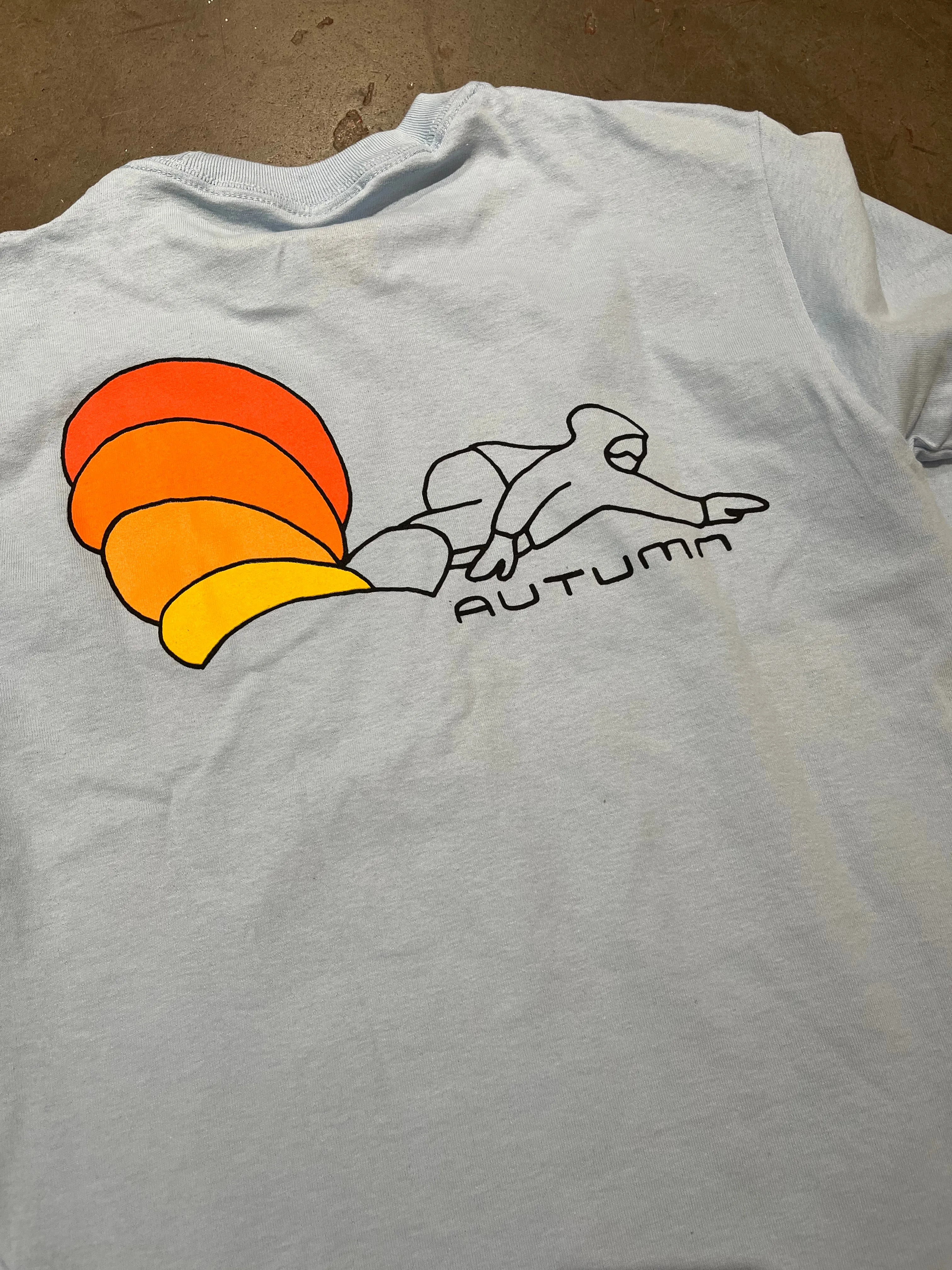 Autumn Spray Long Sleeve Tee - Baby Blue