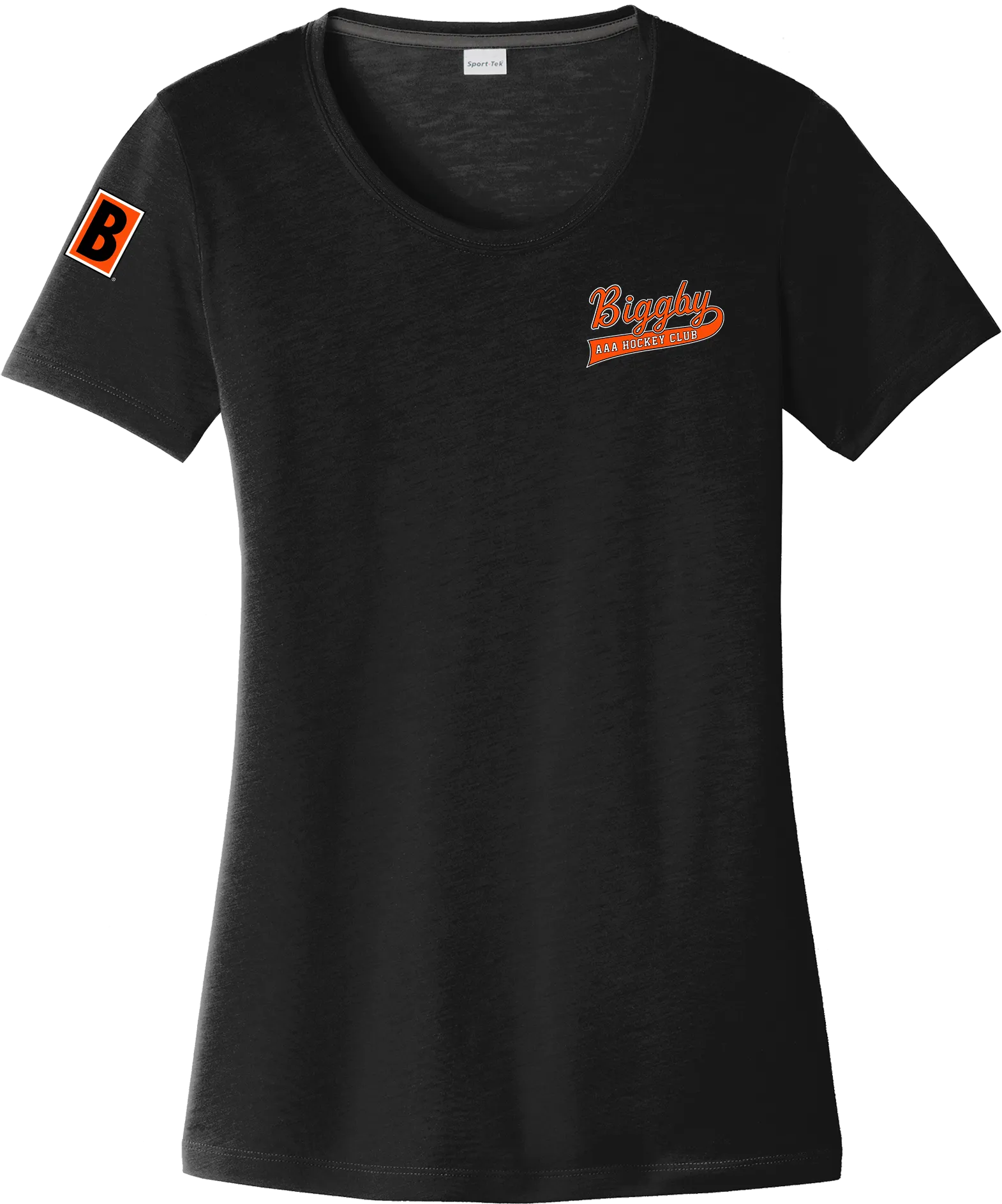 Biggby Coffee AAA Ladies PosiCharge Competitor Cotton Touch Scoop Neck Tee