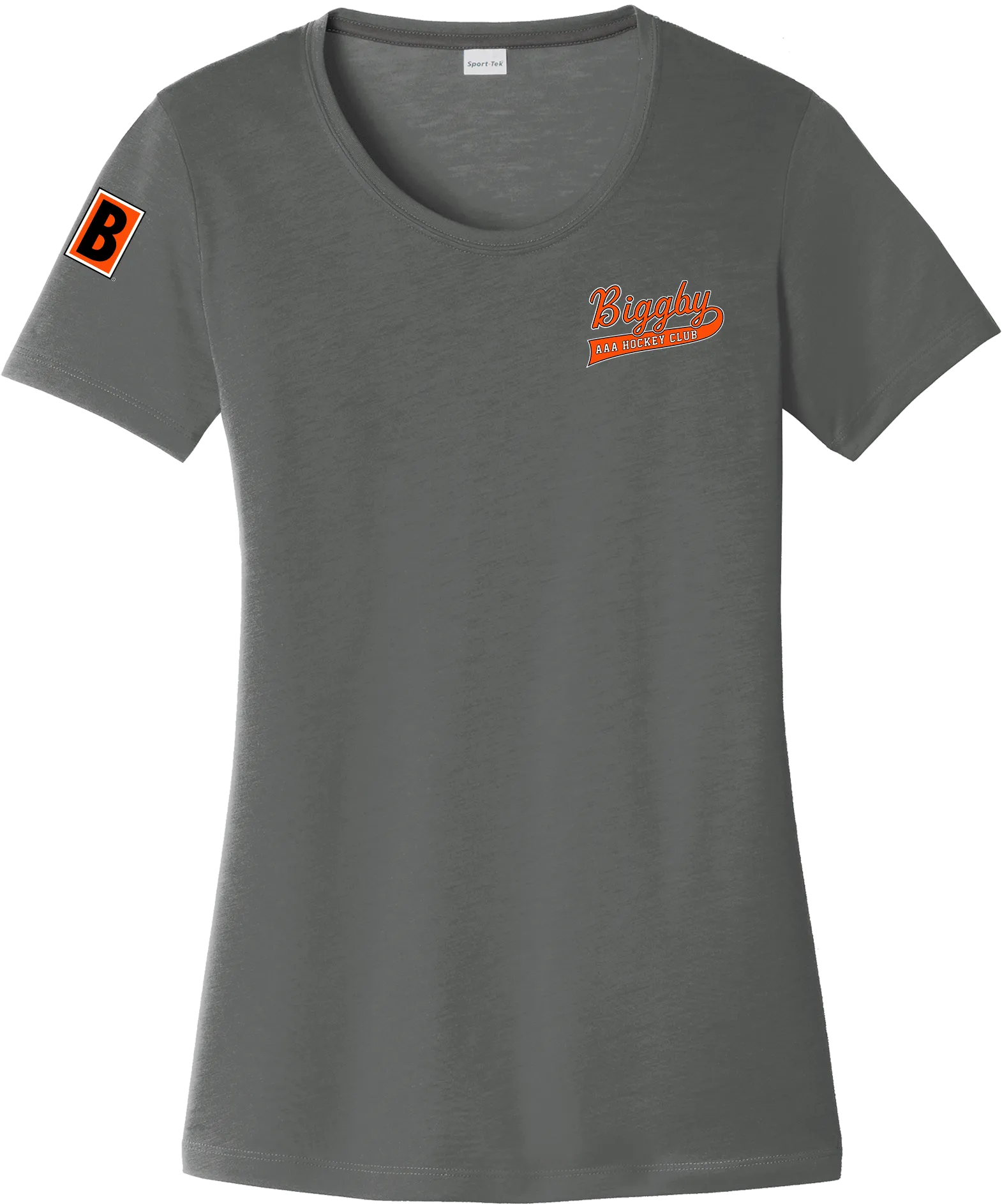 Biggby Coffee AAA Ladies PosiCharge Competitor Cotton Touch Scoop Neck Tee