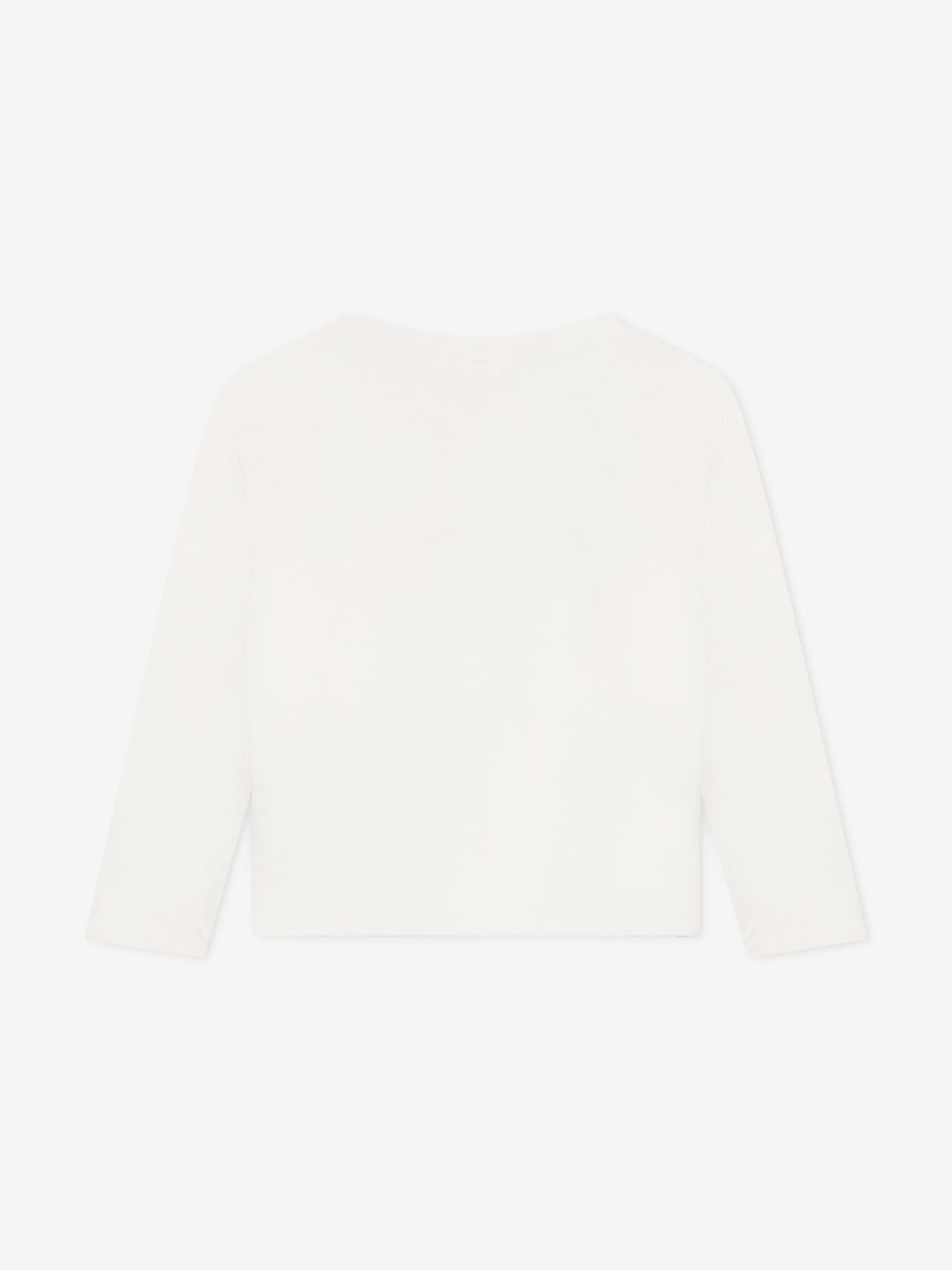 Billieblush Girls Long Sleeve Heart T-Shirt in Ivory