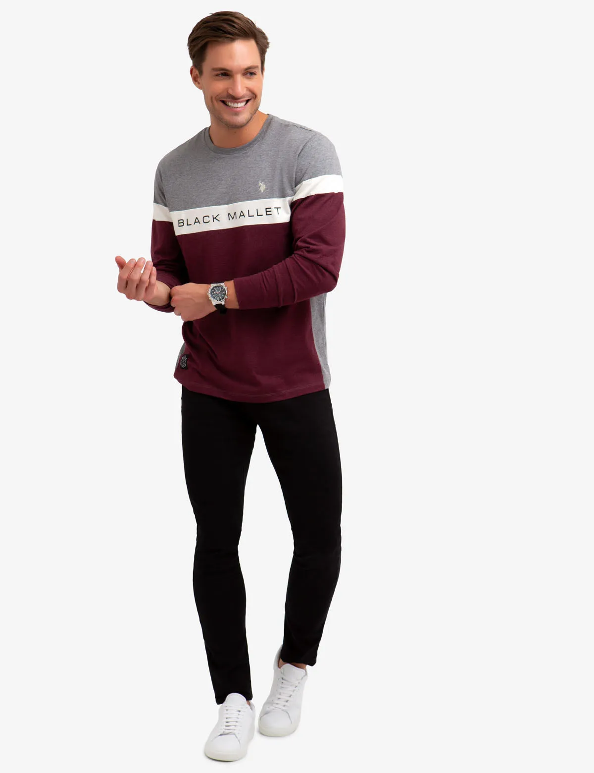 BLACK MALLET LONG SLEEVE SHIRT