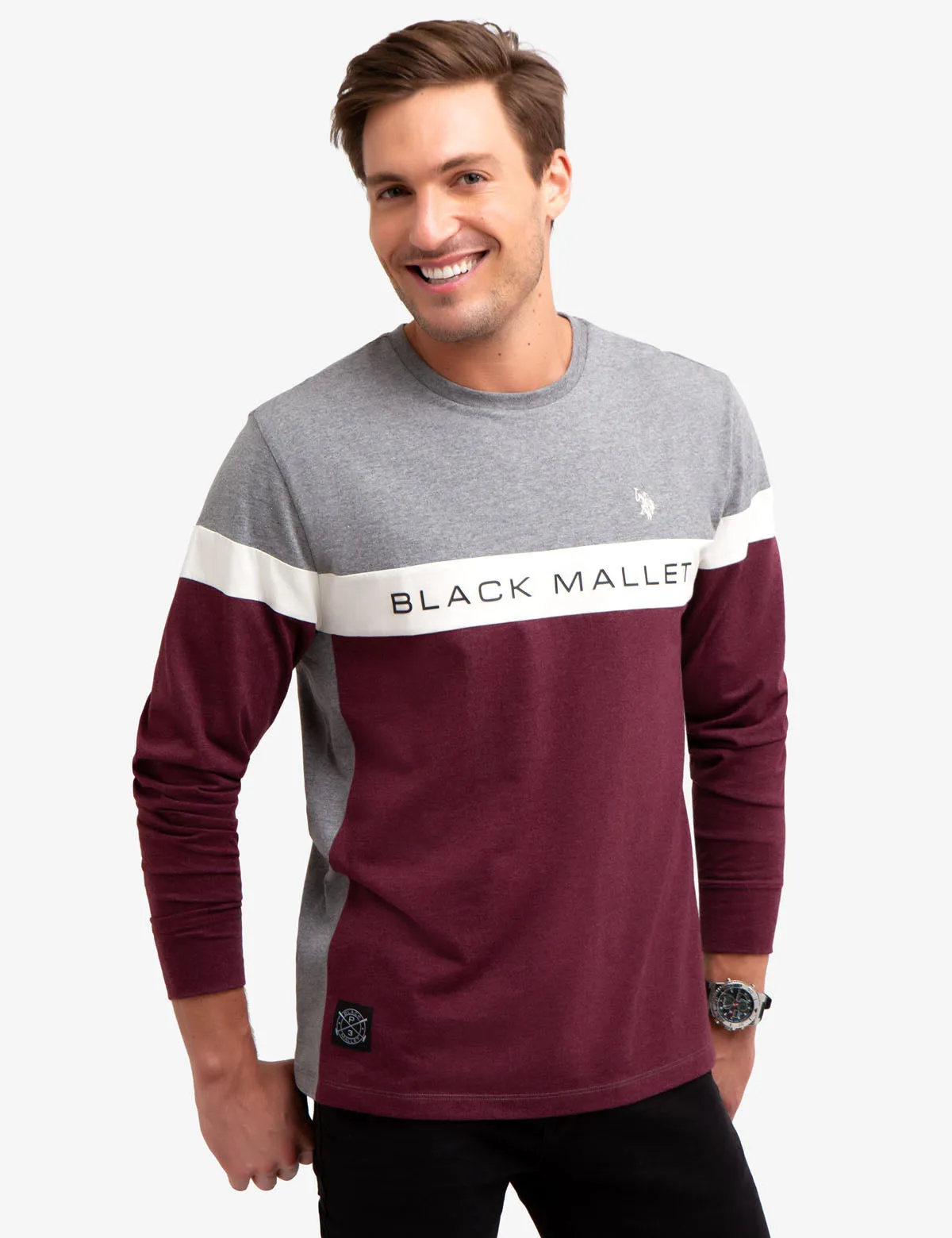 BLACK MALLET LONG SLEEVE SHIRT