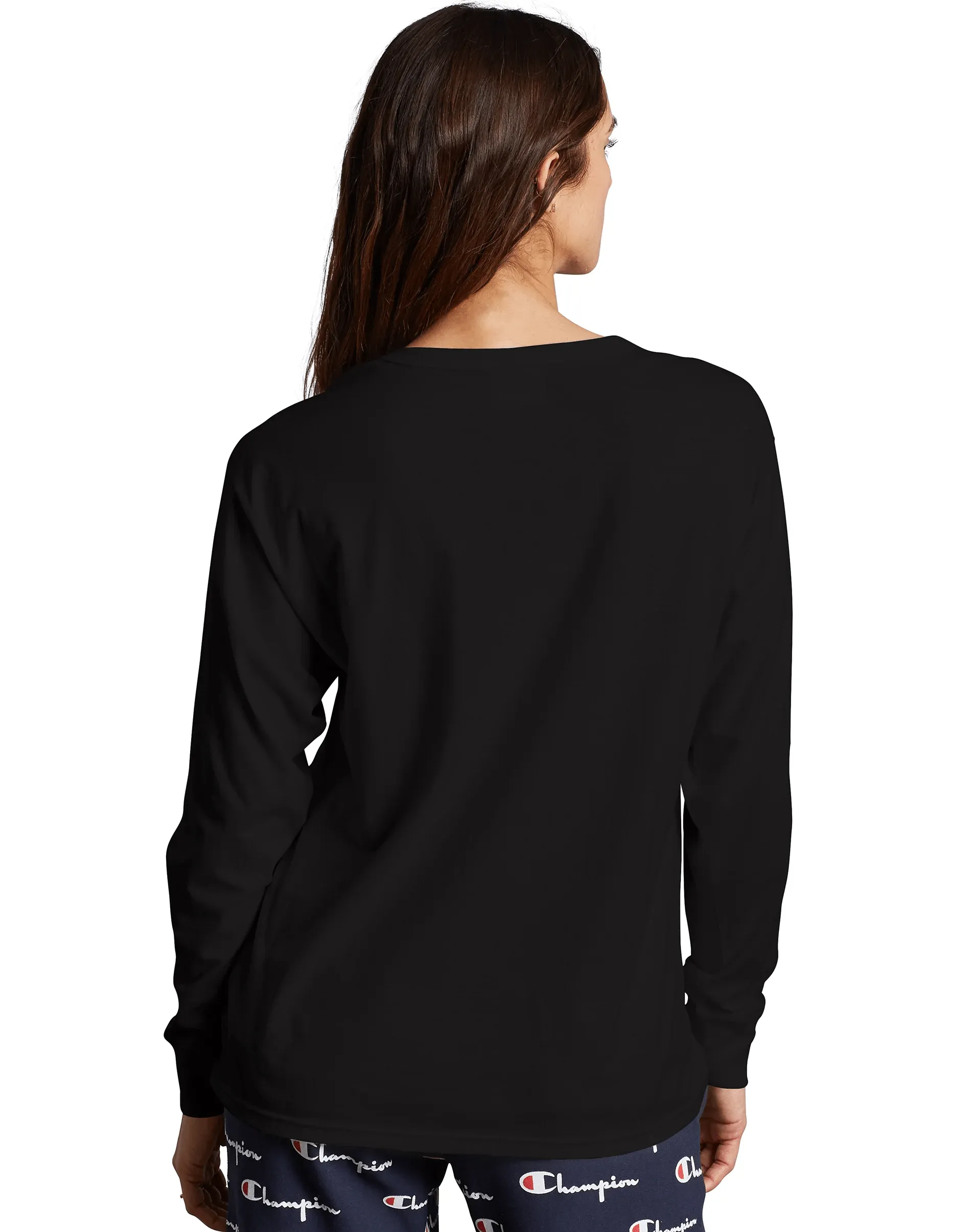 Champion Original Long-Sleeve Women's Tee, Flocked Logo