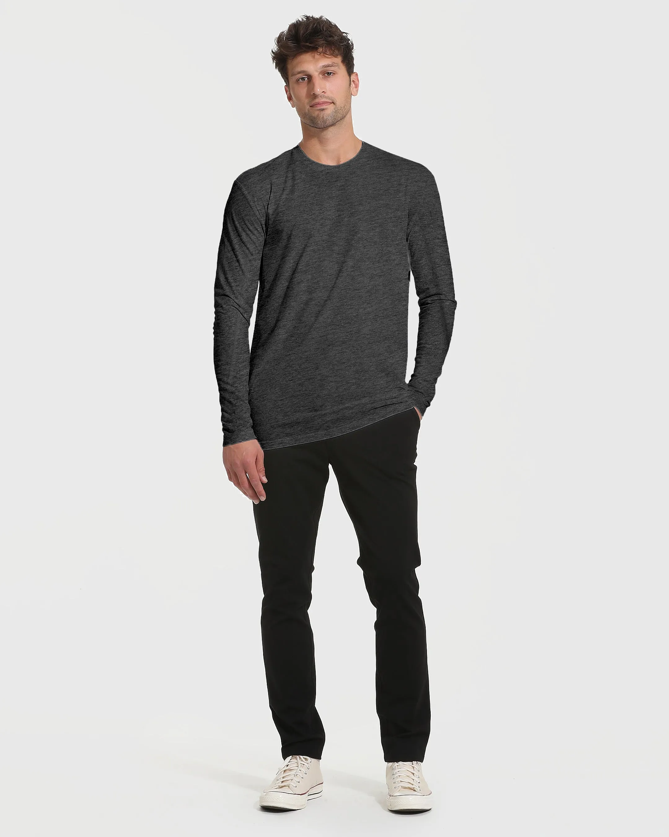 Charcoal Heather Gray Tall Long Sleeve T-Shirt