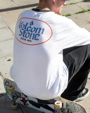 Cognac Long Sleeve Tee - White