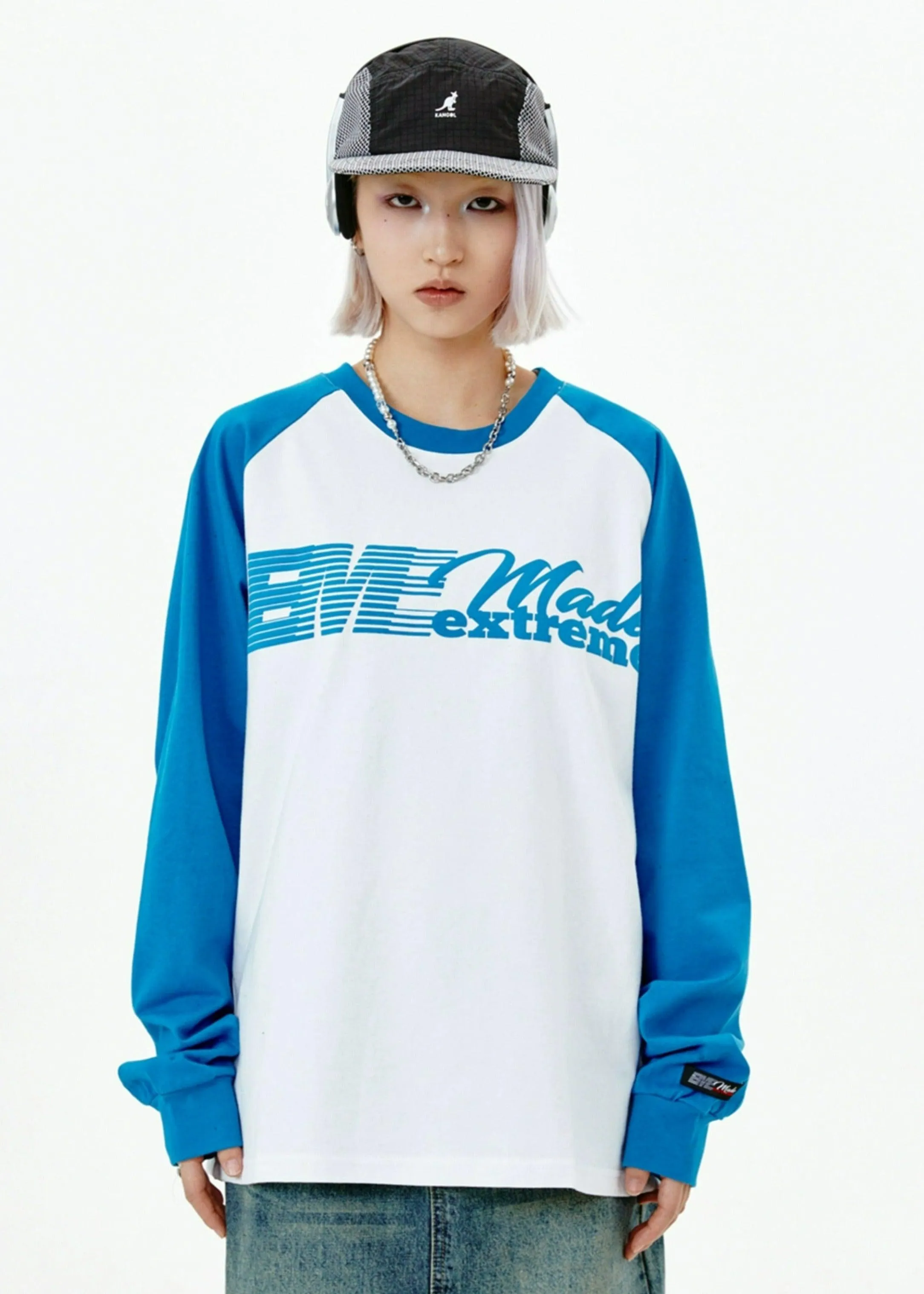 Contrast Logo Print Long Sleeve T-Shirt