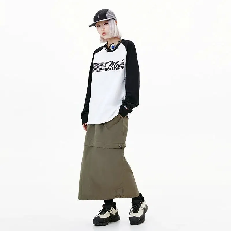 Contrast Logo Print Long Sleeve T-Shirt