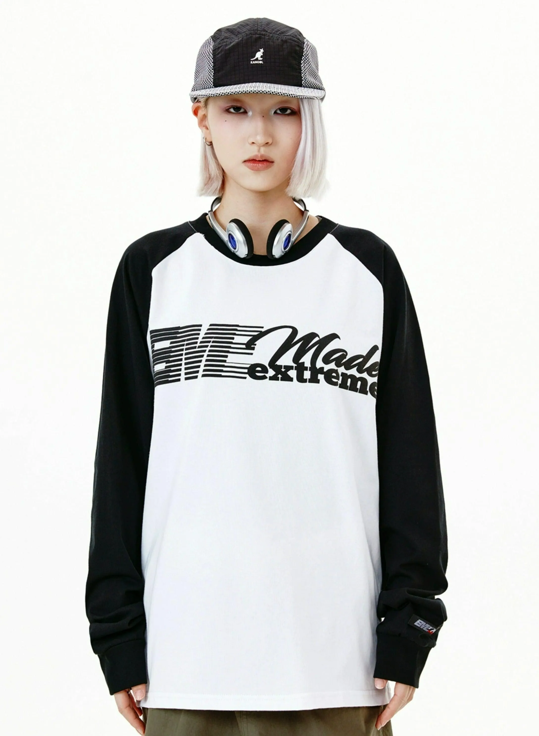 Contrast Logo Print Long Sleeve T-Shirt