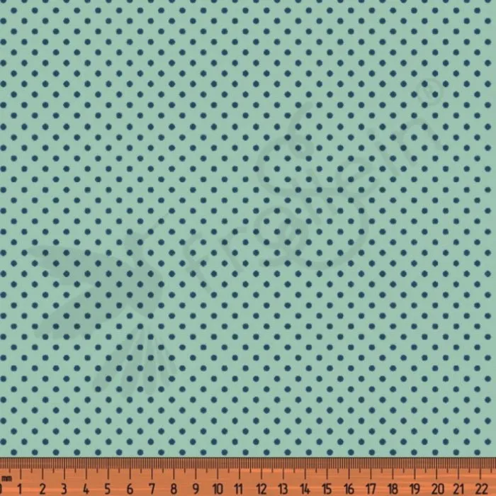 Cotton Jersey - Pin Dots-Mint