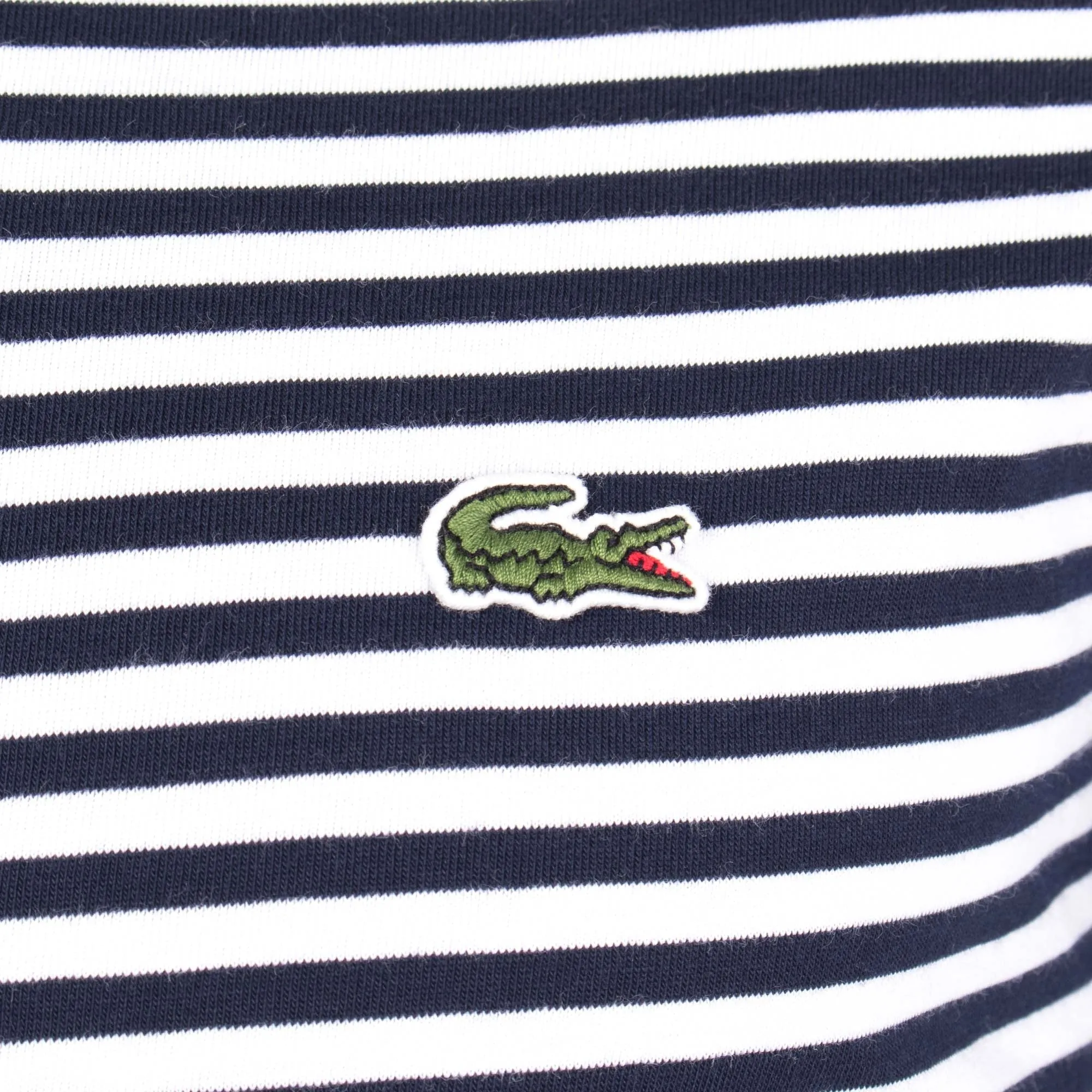 Crew Neck Striped Cotton T-Shirt