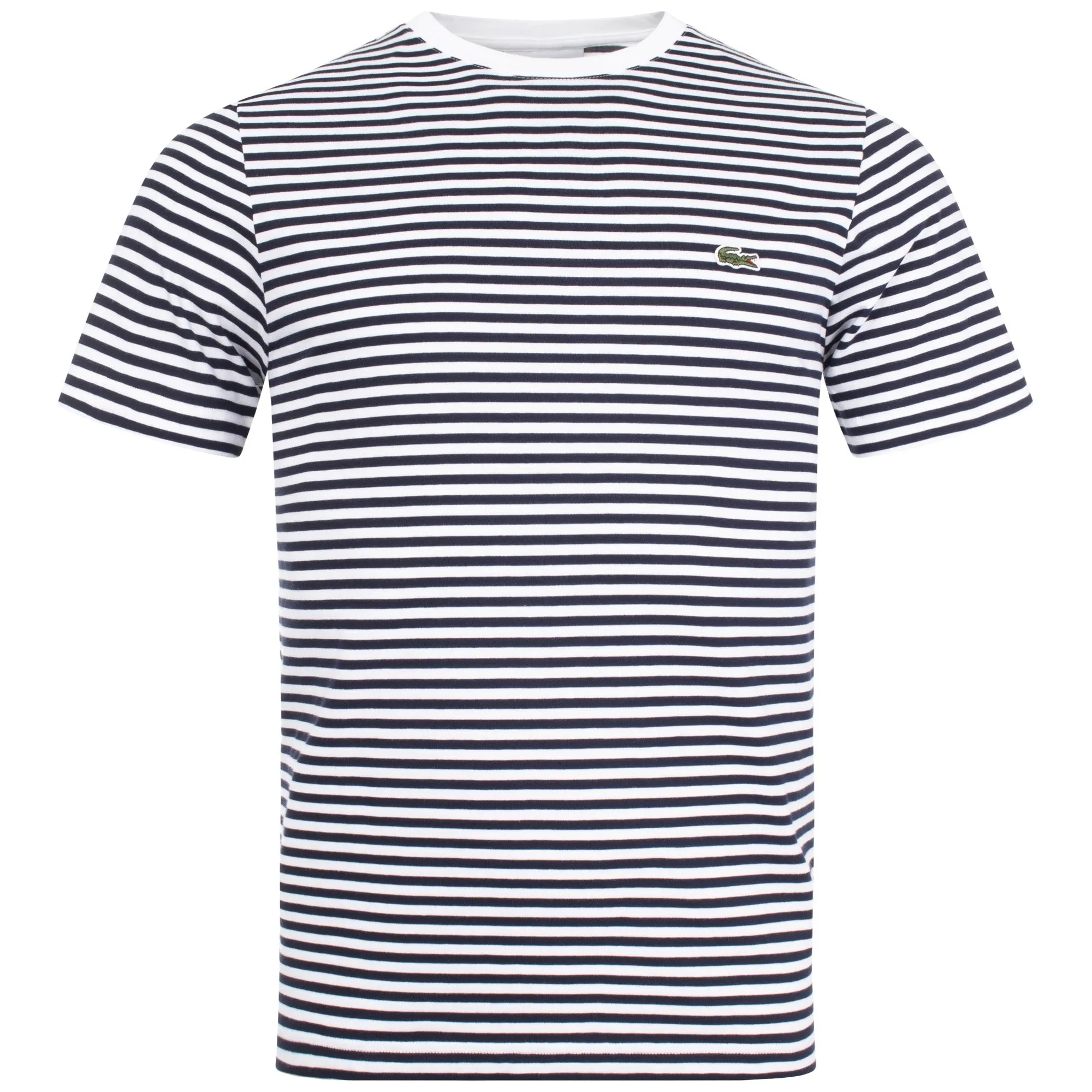 Crew Neck Striped Cotton T-Shirt
