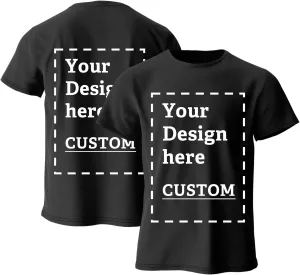 Custom T Shirts Personalized Your Own Crewneck Tee Shirt Customized Design Image/Text/Photo Cotton Shirt Men Women