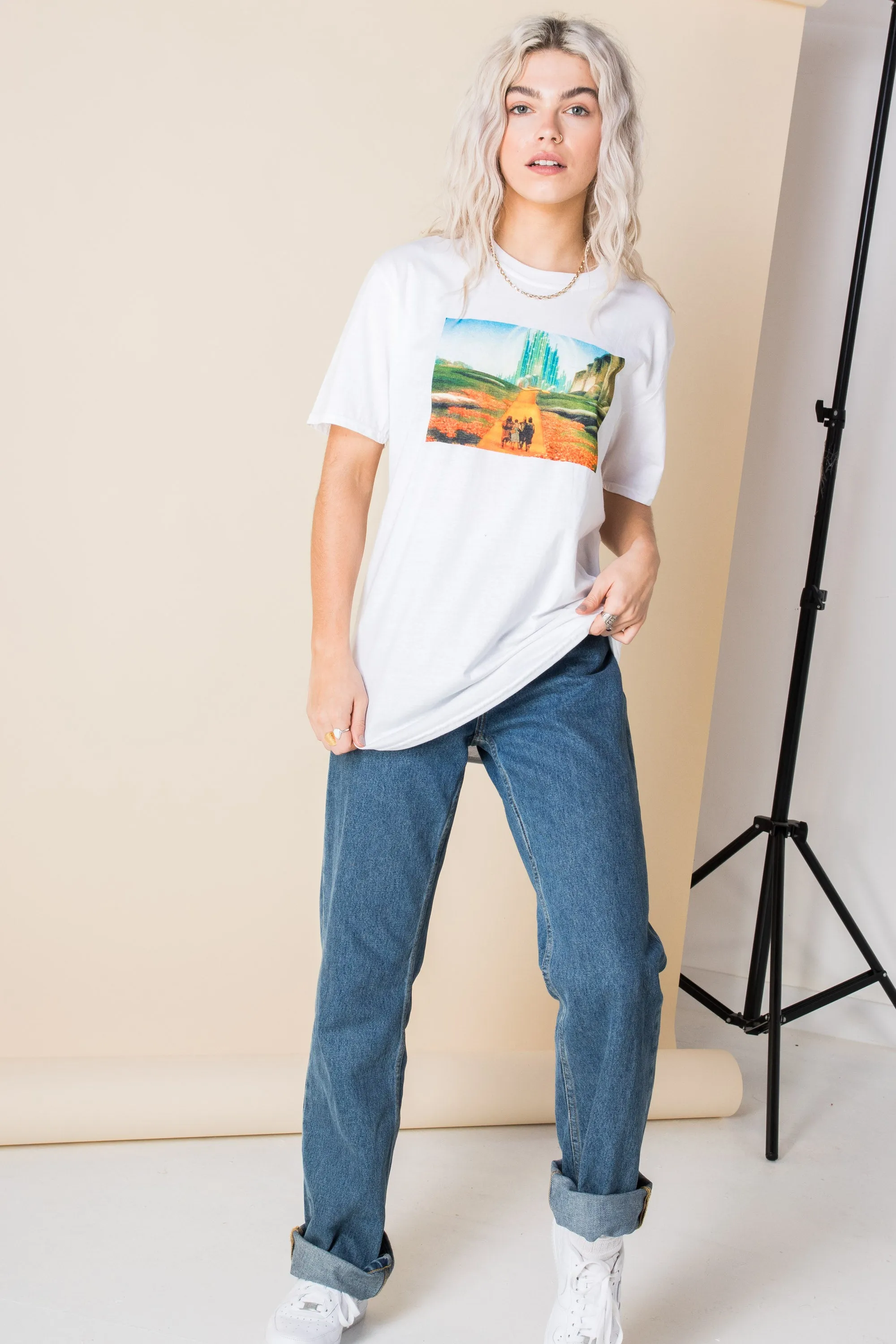 Daisy Street Relaxed T-Shirt with Wizard of Oz Print