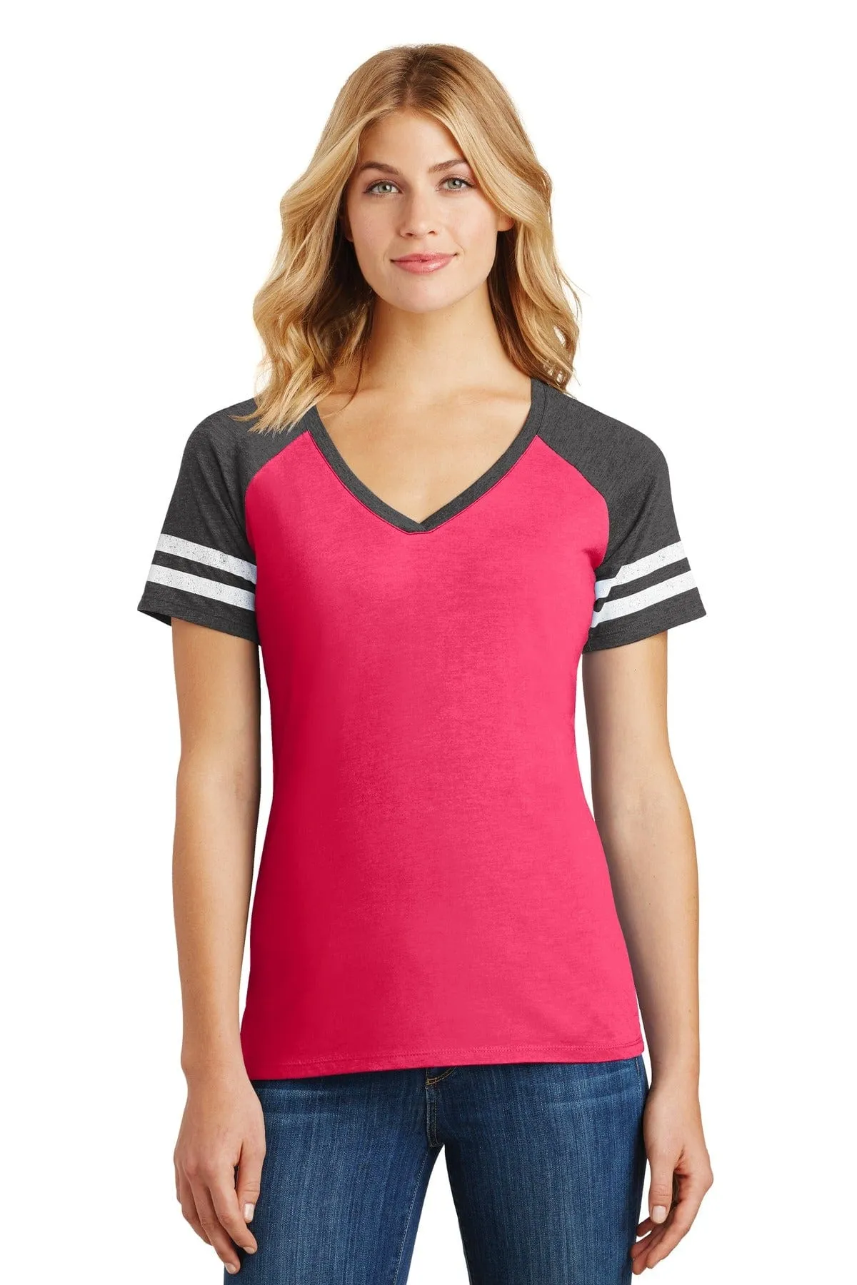 District DM476: Women's Game V-Neck Tee
