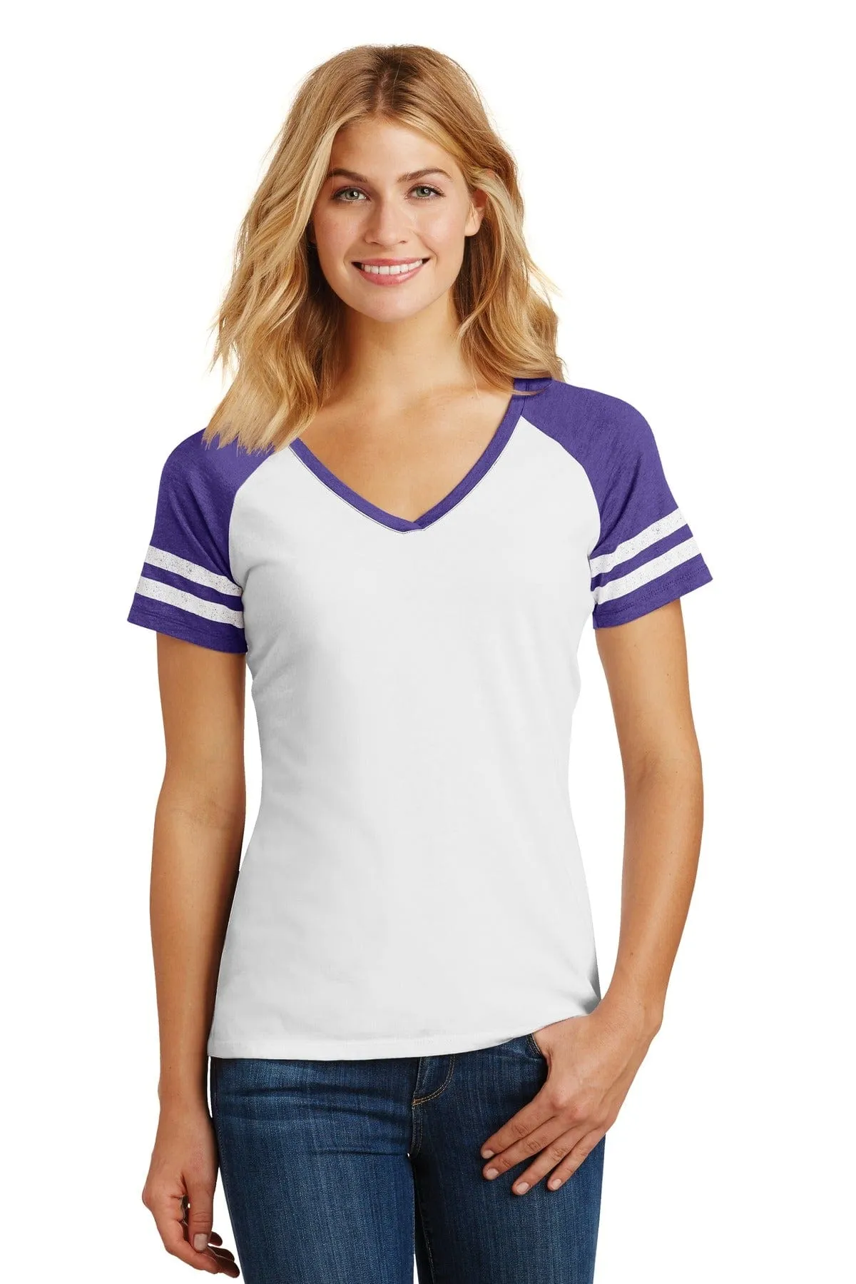 District DM476: Women's Game V-Neck Tee