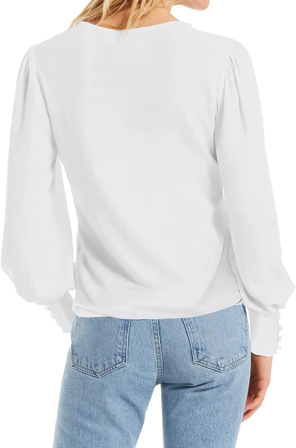 DOROSE Womens Tops Puff Sleeve Blouses Dressy Casual Work T Shirts