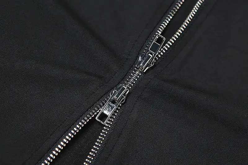 Double Zipper Long Sleeve Set
