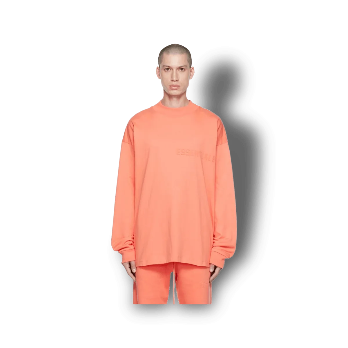 Essentials Long Sleeve Cotton Pink T-Shirt