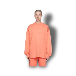 Essentials Long Sleeve Cotton Pink T-Shirt