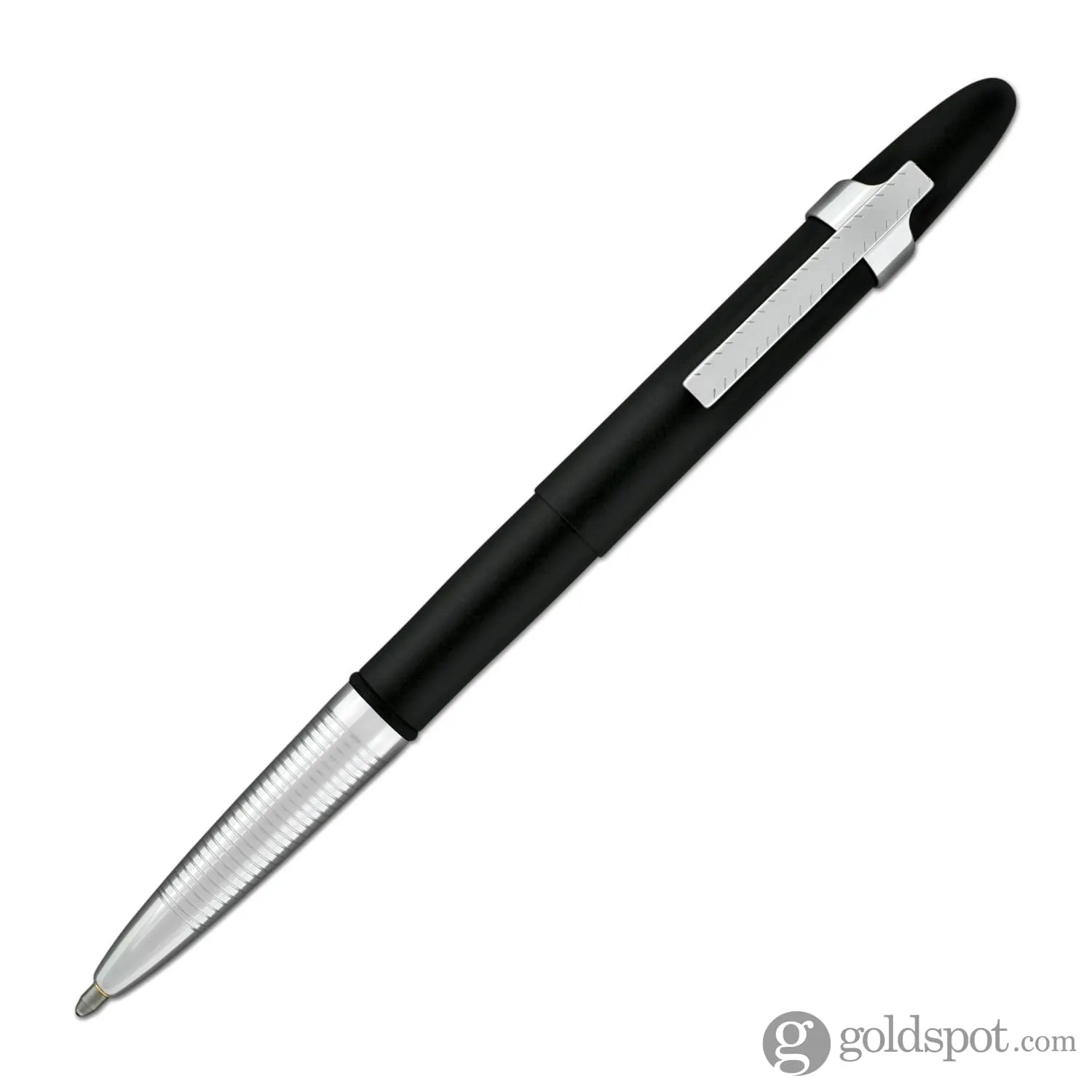 Fisher Space Pen Bullet Ballpoint Pen with Clip in Chrome & Matte Black