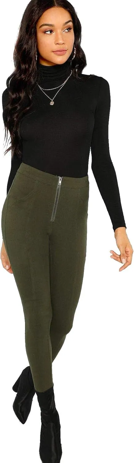 Floerns Women's Long Sleeve Slim Fit Turtleneck Basic T-Shirts