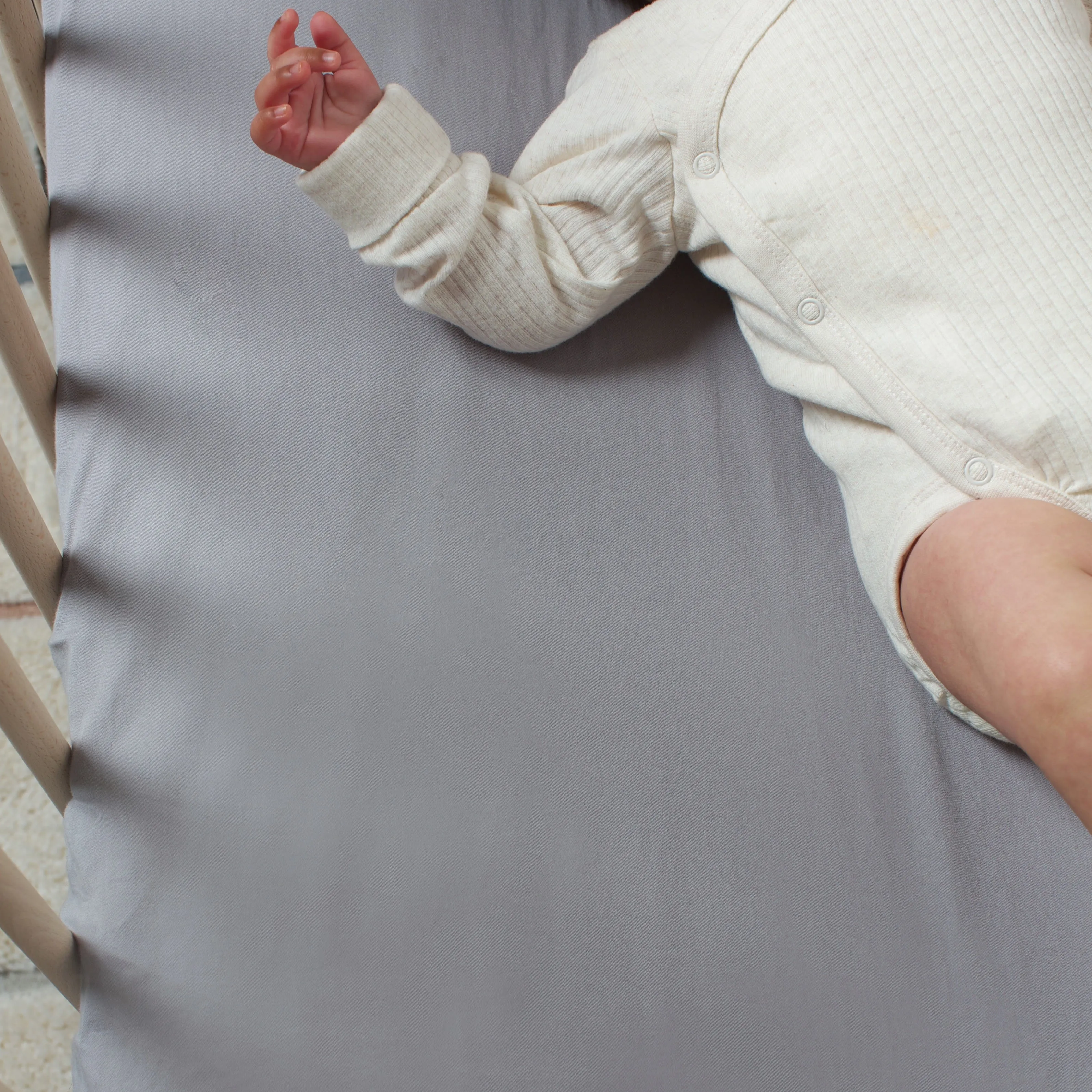 Hero Cotton Single Crib Sheet - Storm Grey
