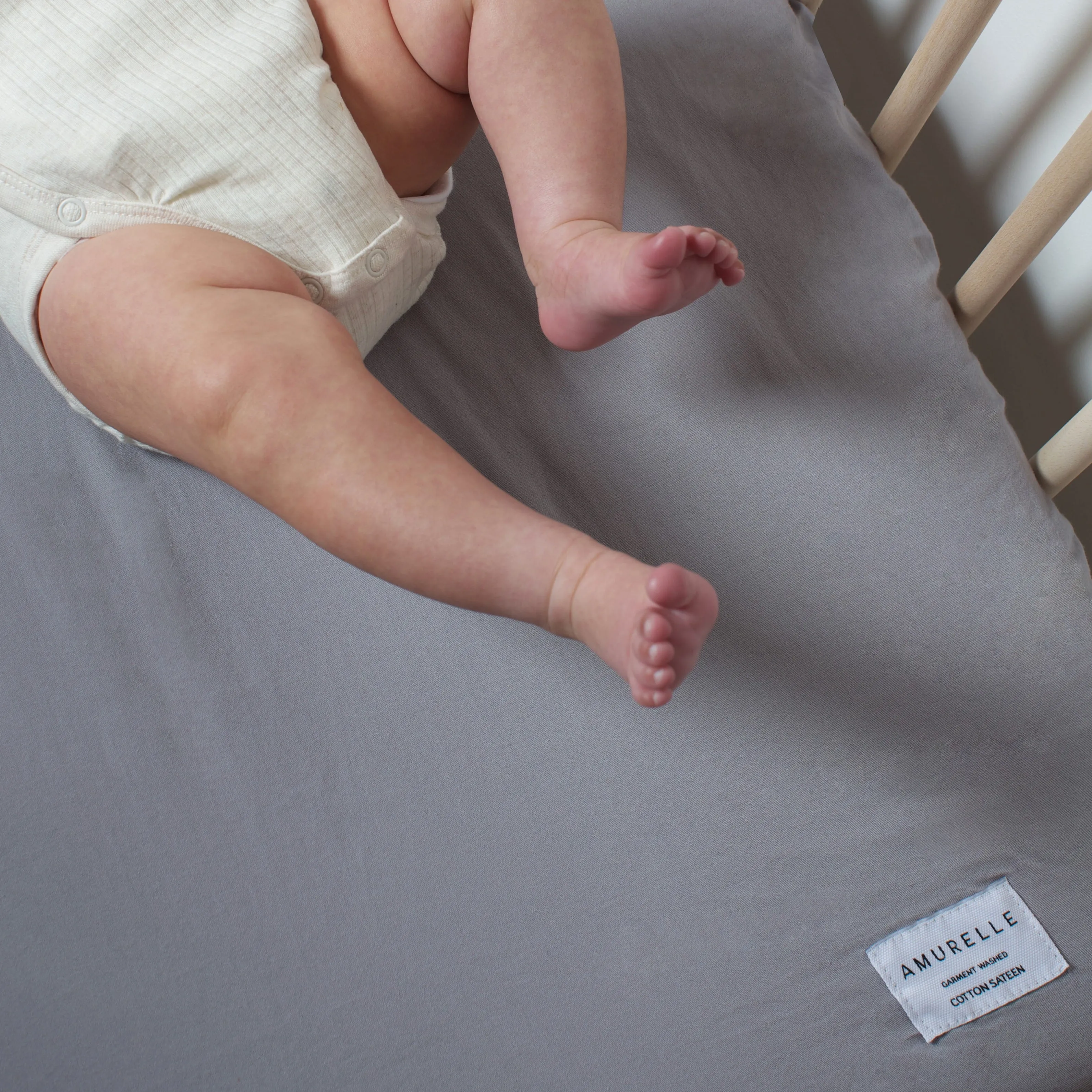 Hero Cotton Single Crib Sheet - Storm Grey
