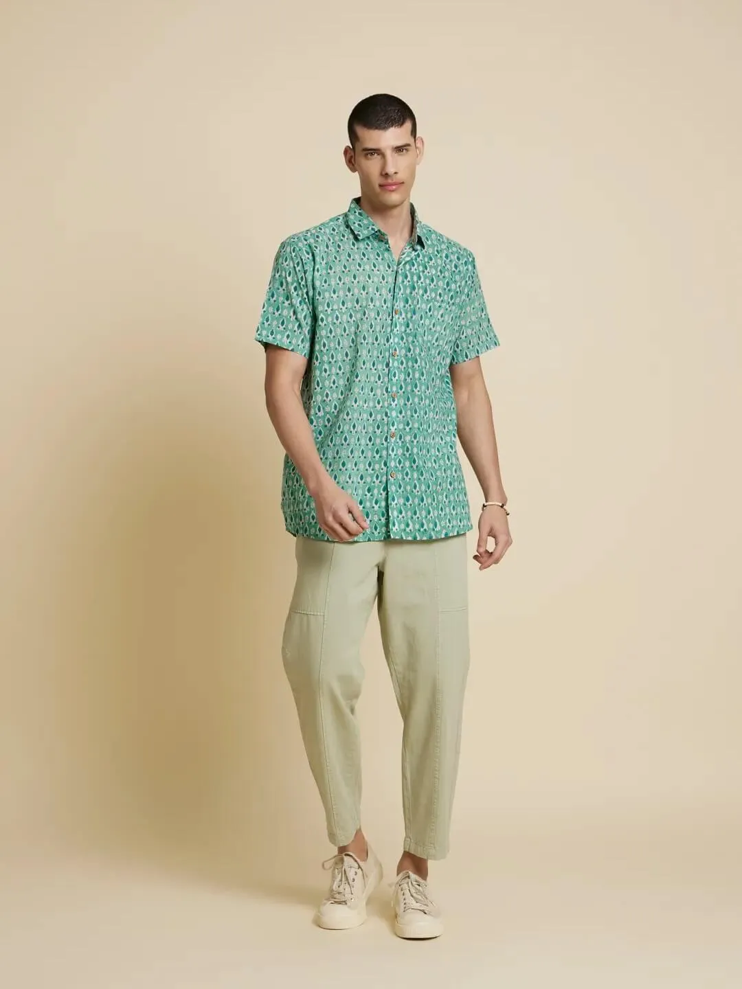 Holiday Handblock Printed Shirt