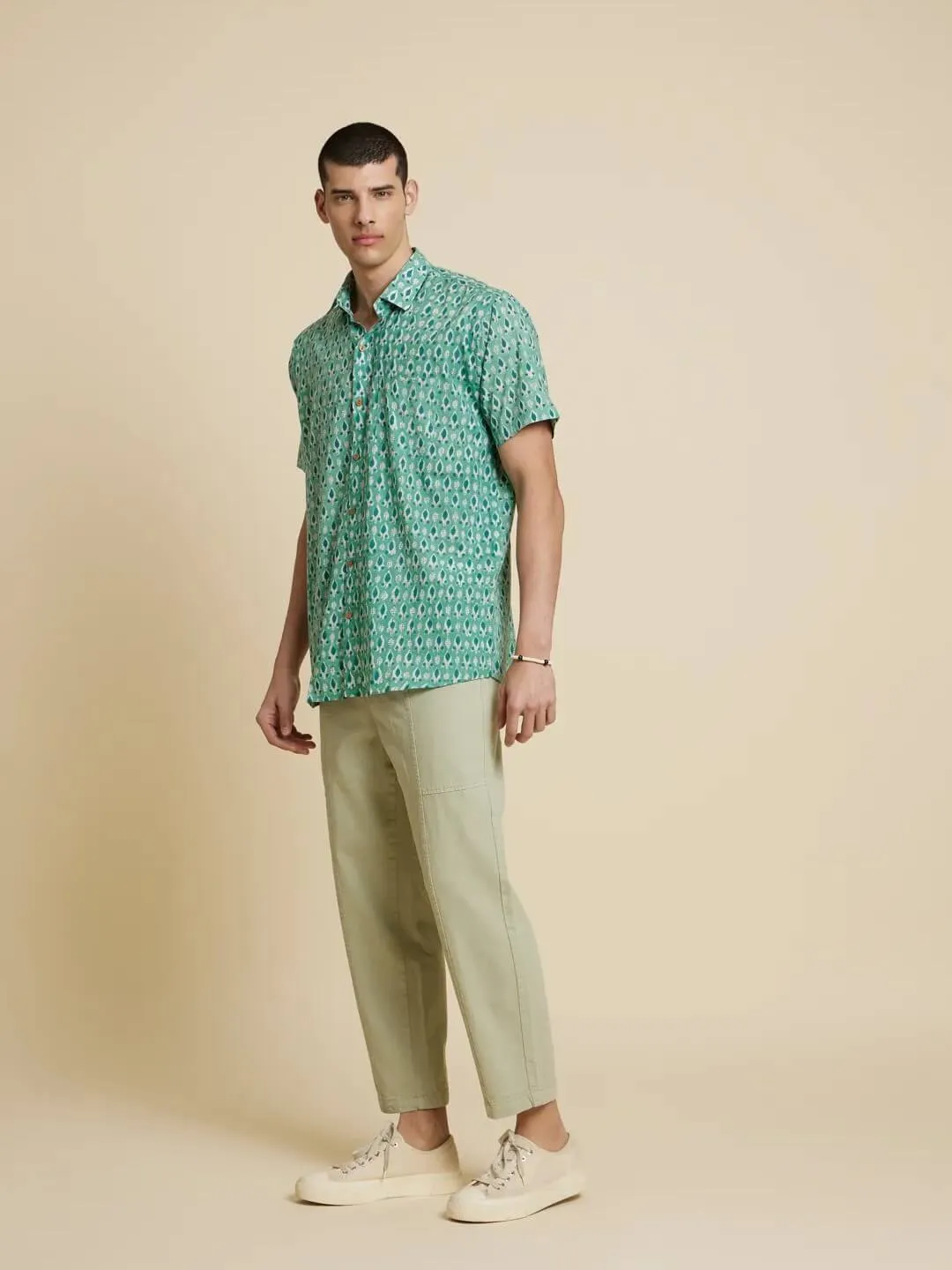 Holiday Handblock Printed Shirt