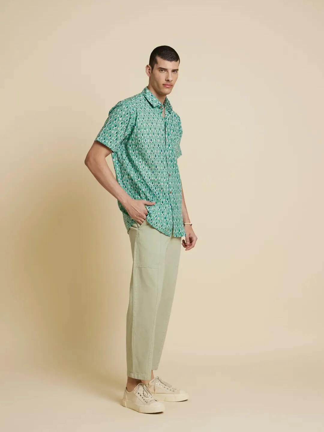 Holiday Handblock Printed Shirt
