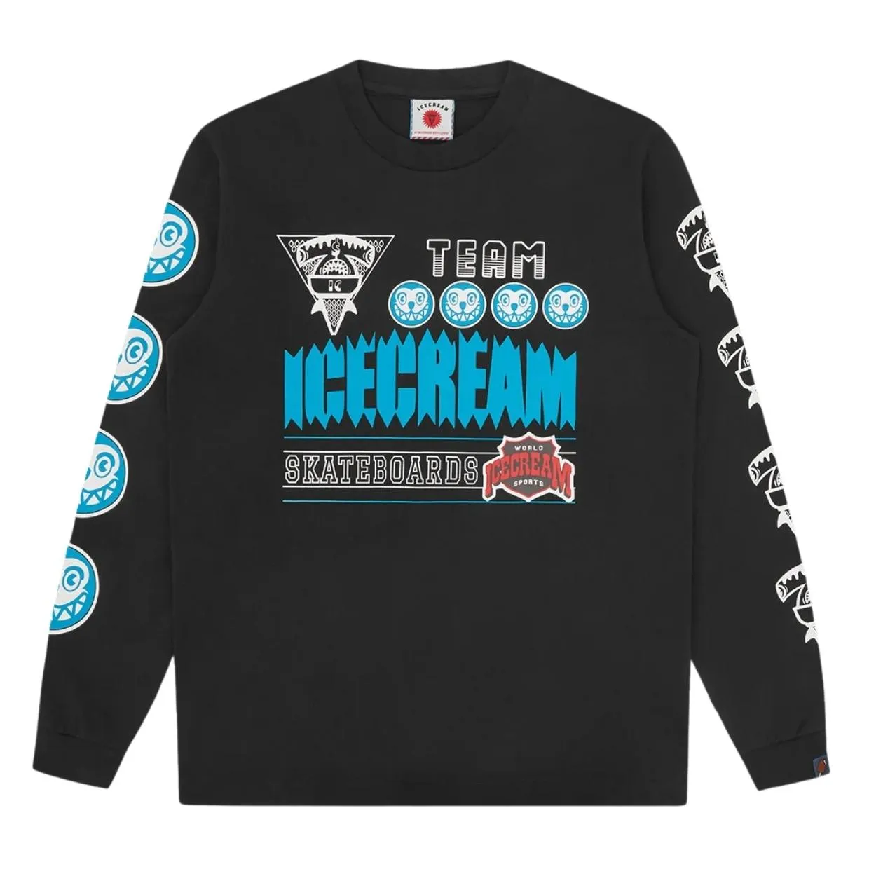 ICECREAM Team Logo Long Sleeve Black T-Shirt