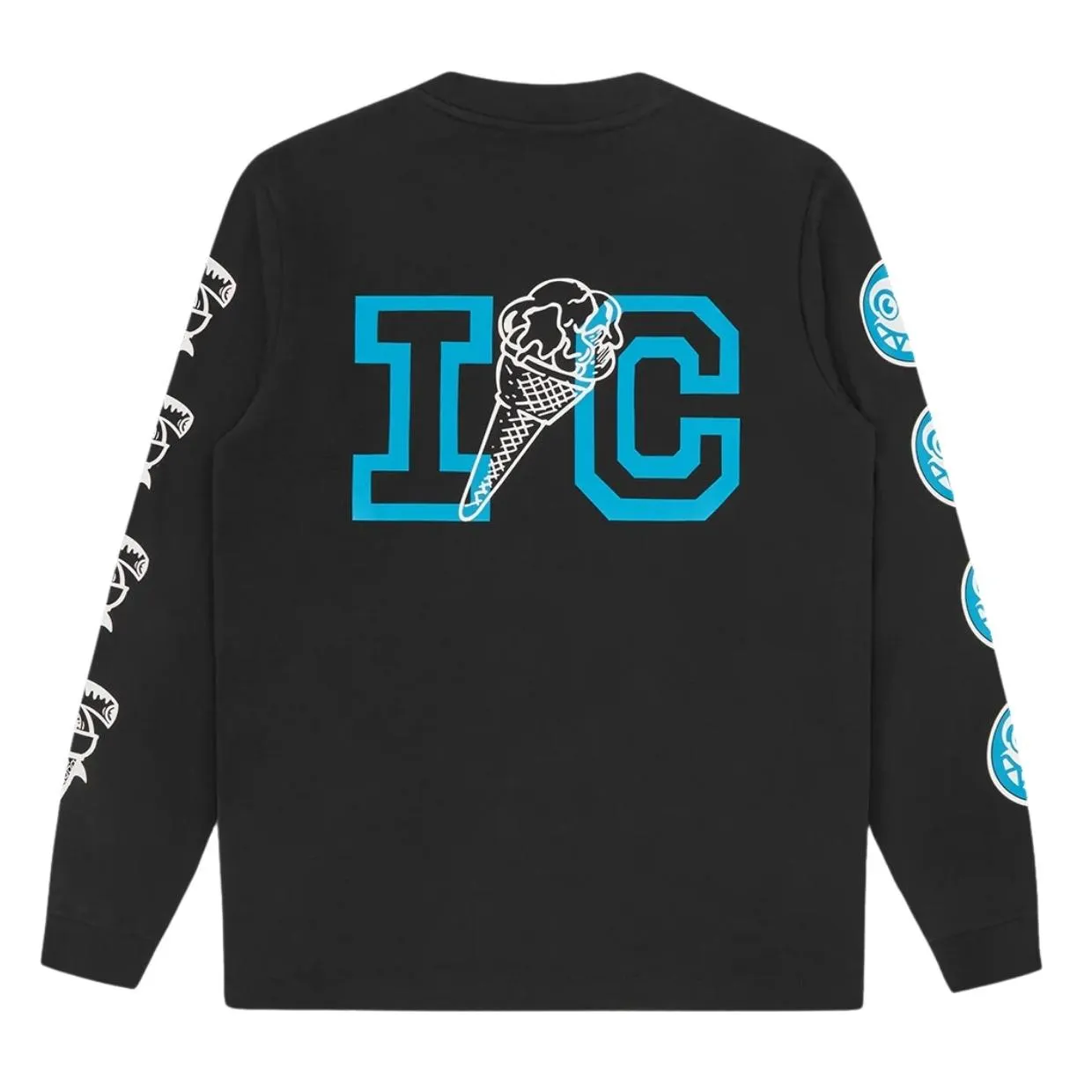 ICECREAM Team Logo Long Sleeve Black T-Shirt