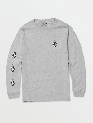 Iconic Stone Long Sleeve Tee - Heather Grey